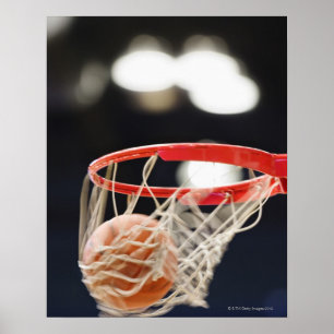 Basketboll i basket. poster