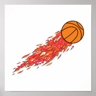Basketboll i brand poster
