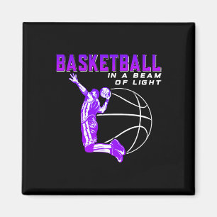 Basketboll i en ljusstråle magnet