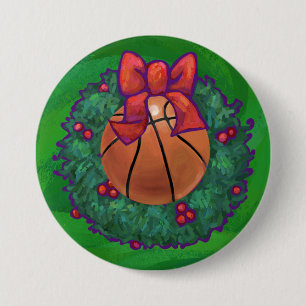 Basketboll i julfransen knapp