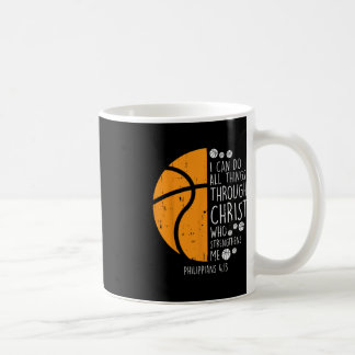 Basketboll i kan göra sak Bible Verse Jesus G Kaffemugg