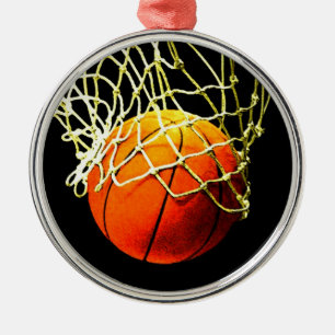 Basketboll I Kärlek Julgransprydnad Metall