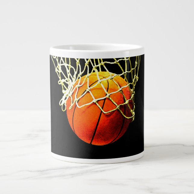 Basketboll I Kärlek Jumbo Mugg (Framsidan)