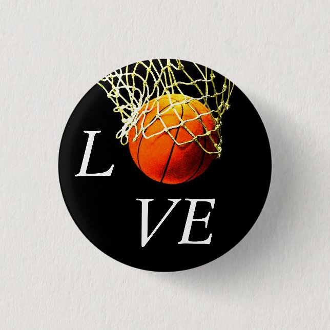 Basketboll I Kärlek Knapp (Framsida)