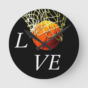 Basketboll I Kärlek Rund Klocka