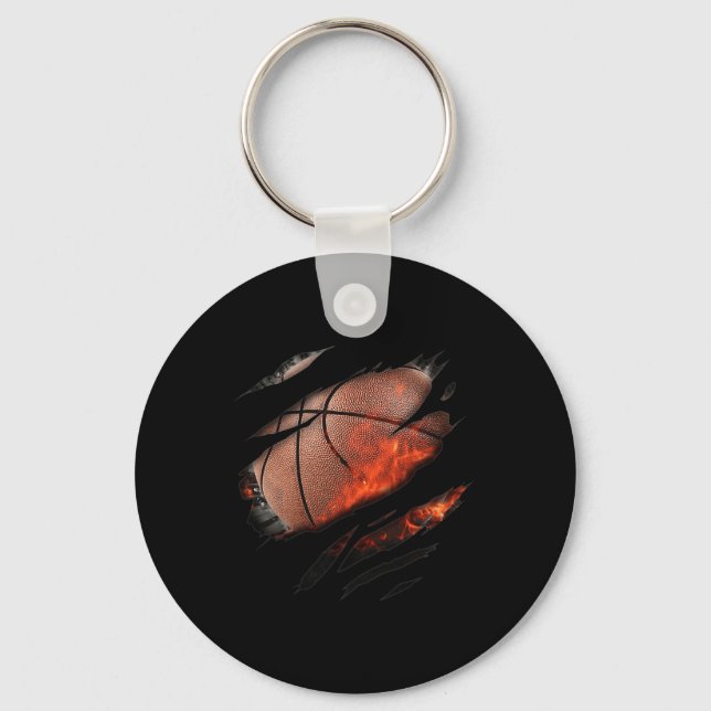 Basketboll i min design nyckelring (Framsida)