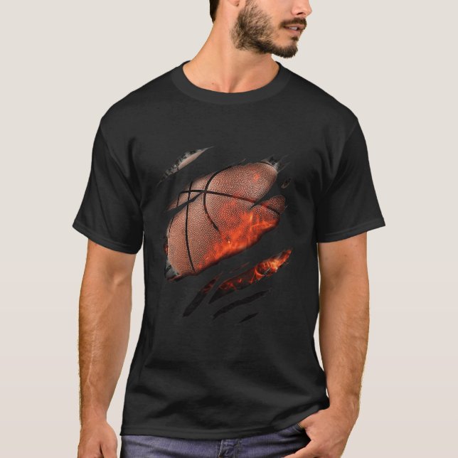 Basketboll i min design t shirt (Framsida)
