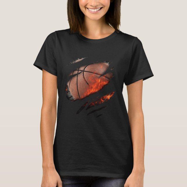 Basketboll i min design t shirt (Framsida)