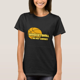 Basketboll i mitt hjärta - roligt S. T Shirt