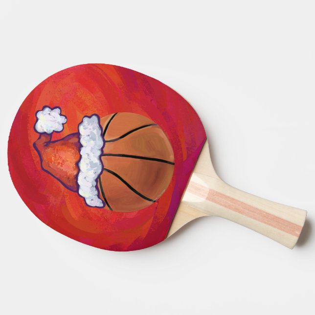 Basketboll i Santa Hat Pingisracket (Sidan)