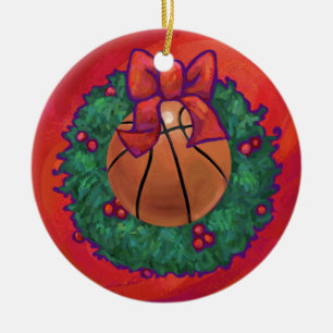 Basketboll Inuti julfransarna Julgransprydnad Keramik