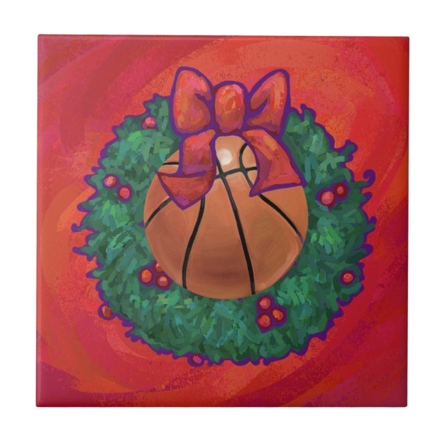 Basketboll Inuti julfransarna Kakelplatta (Framsidan)