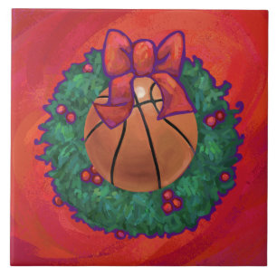 Basketboll Inuti julfransarna Kakelplatta