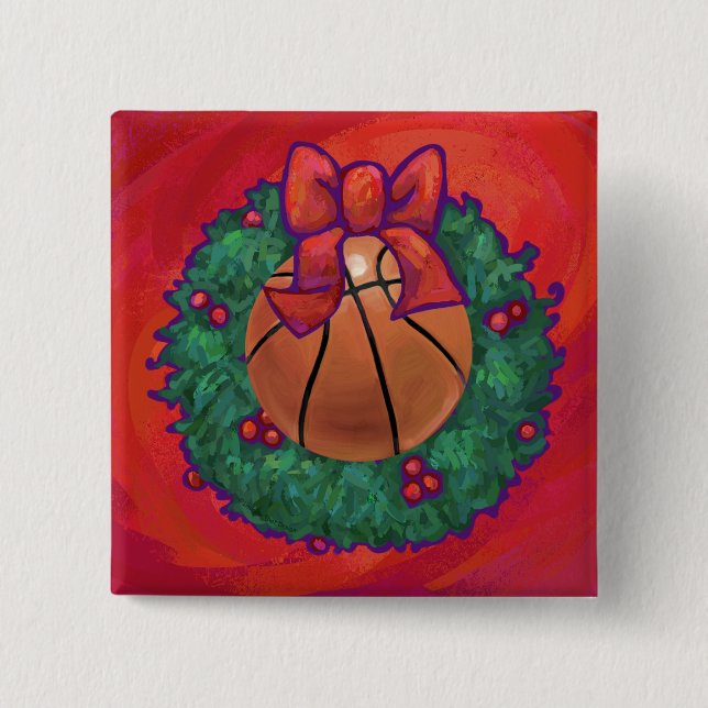 Basketboll Inuti julfransarna Knapp (Framsida)