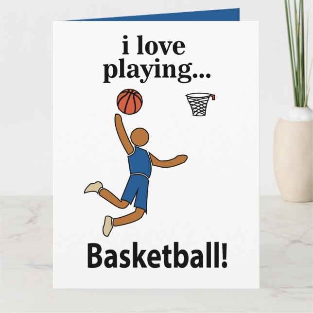 Basketboll Jag älskar att spela basketboll Kort (Framsida)