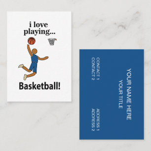Basketboll Jag älskar att spela basketboll Visitkort