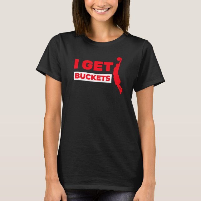 Basketboll jag får fickor t shirt (Framsida)
