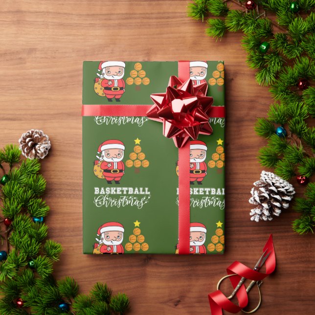 Basketboll jul från Jultomten för spelare Presentpapper (Julgåva)
