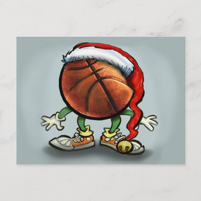 Basketboll jul helg vykort (Framsida)