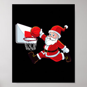 Basketboll jul Jultomten Slam dunk Manar Boy Poster