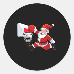 Basketboll jul Jultomten Slam dunk Manar Boy Runt Klistermärke