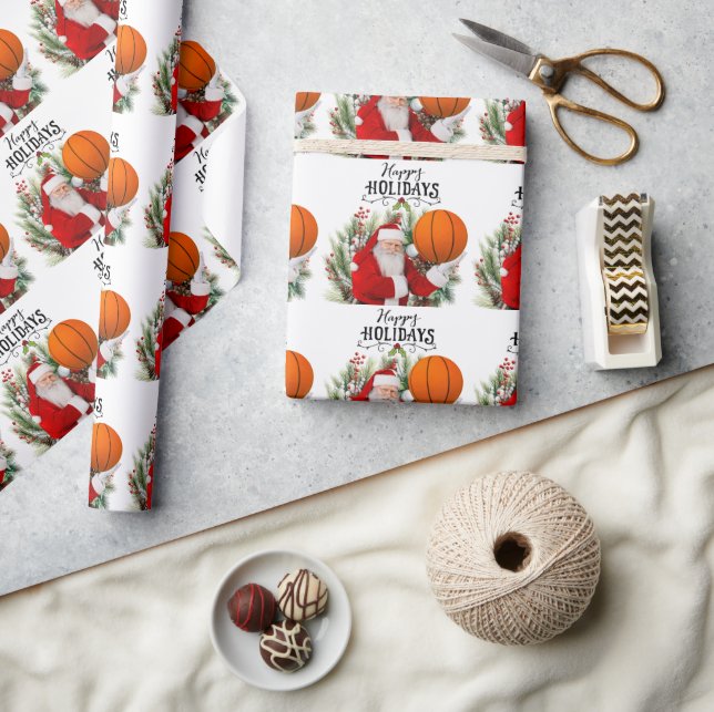 Basketboll jul med Jultomten Presentpapper (Hantverk)