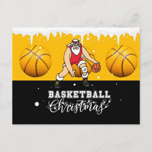 Basketboll jul med Jultomten Vykort