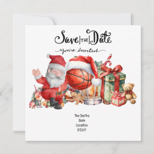 Basketboll jul Party med Jultomten Spara Datumet
