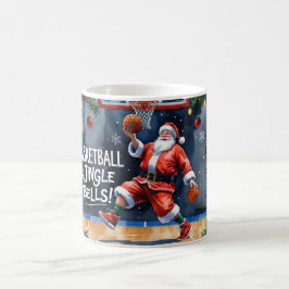 Basketboll - julfärgsfärg - tema kaffemugg