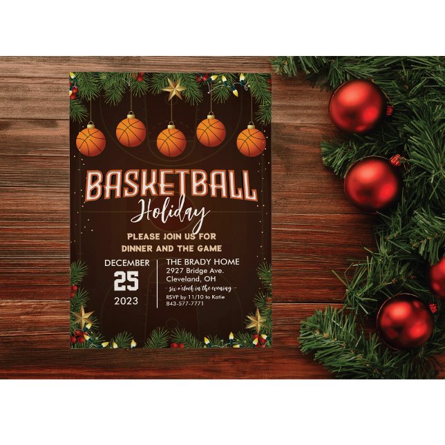Basketboll Julfest Inbjudan till middag (Skapare uppladdad)
