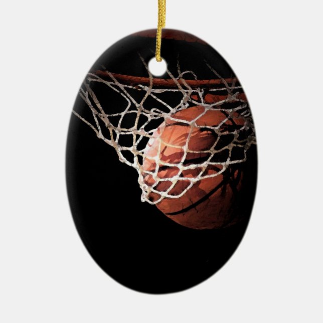 Basketboll Julgransprydnad Keramik (Framsidan)