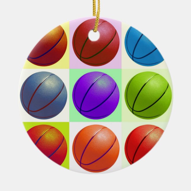 Basketboll Julgransprydnad Keramik (Framsidan)