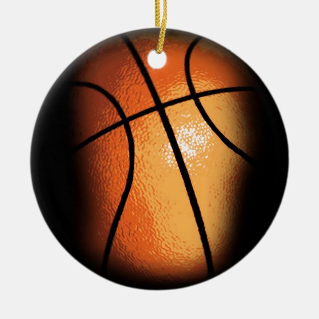 Basketboll Julgransprydnad Keramik (Framsidan)