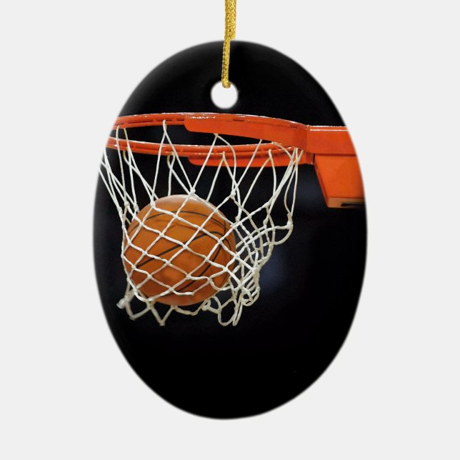 Basketboll Julgransprydnad Keramik (Framsidan)