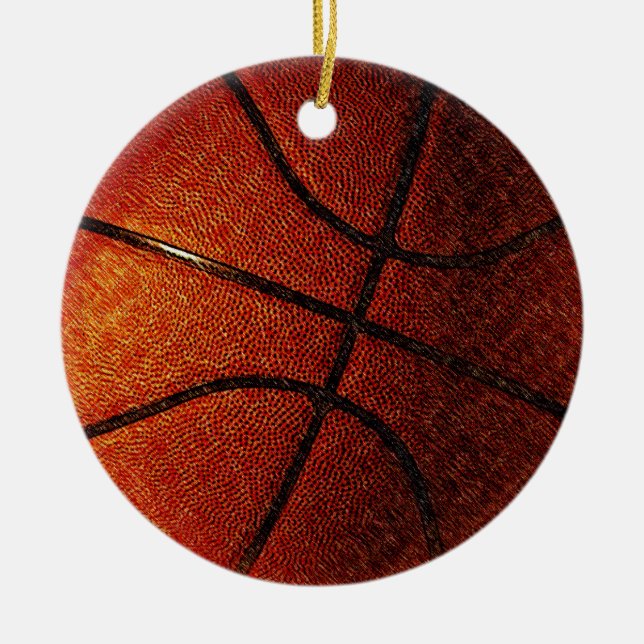 Basketboll Julgransprydnad Keramik (Framsidan)