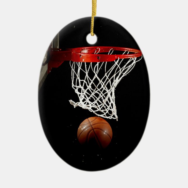 Basketboll Julgransprydnad Keramik (Framsidan)