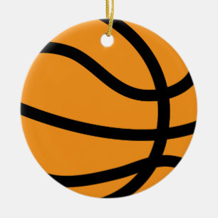 basketboll julgransprydnad keramik
