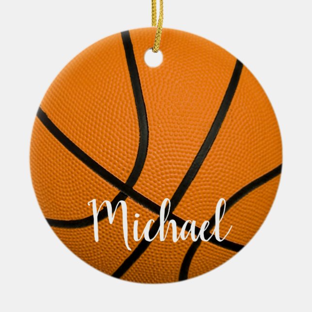 Basketboll Julgransprydnad Keramik (Framsidan)