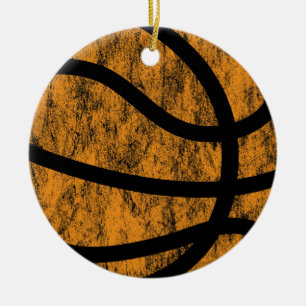 basketboll julgransprydnad keramik