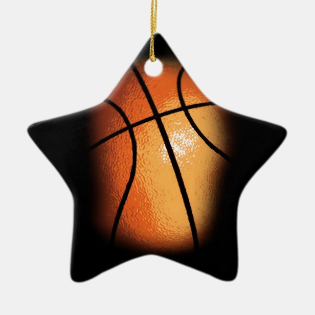 Basketboll Julgransprydnad Keramik (Framsidan)