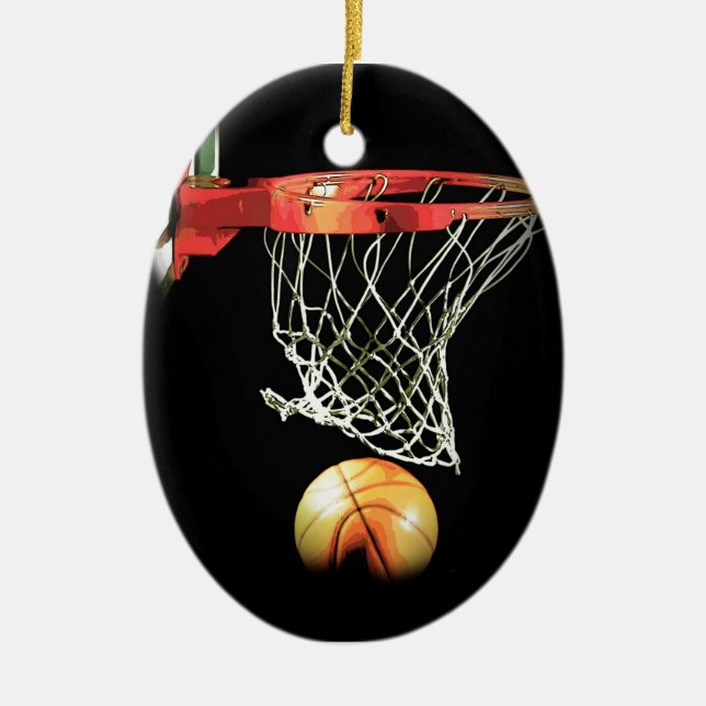 Basketboll Julgransprydnad Keramik (Framsidan)