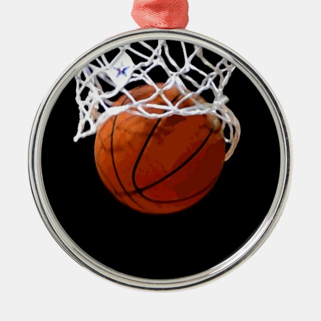 Basketboll Julgransprydnad Metall (Framsidan)
