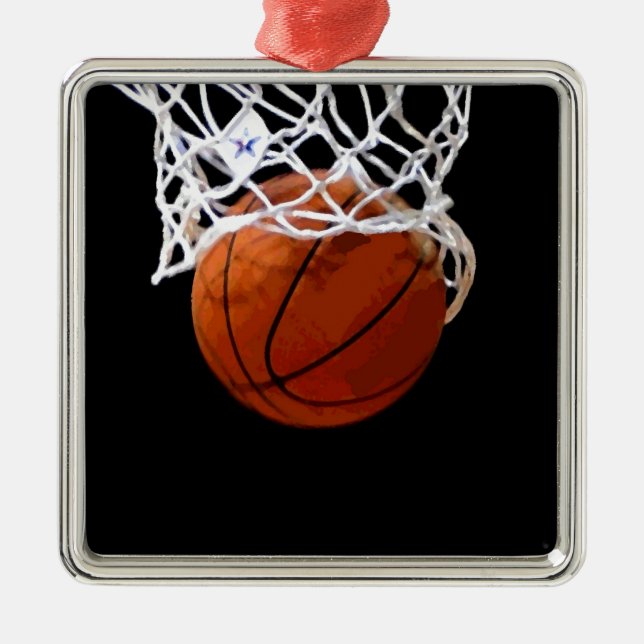 Basketboll Julgransprydnad Metall (Framsidan)