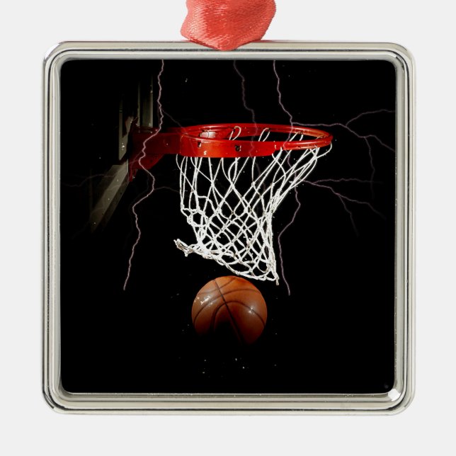 Basketboll Julgransprydnad Metall (Framsidan)