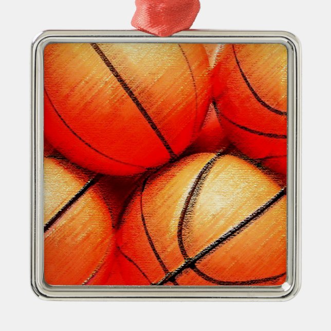 Basketboll Julgransprydnad Metall (Framsidan)