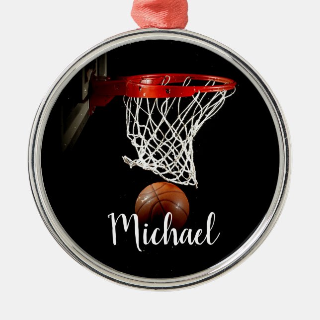 Basketboll Julgransprydnad Metall (Framsidan)