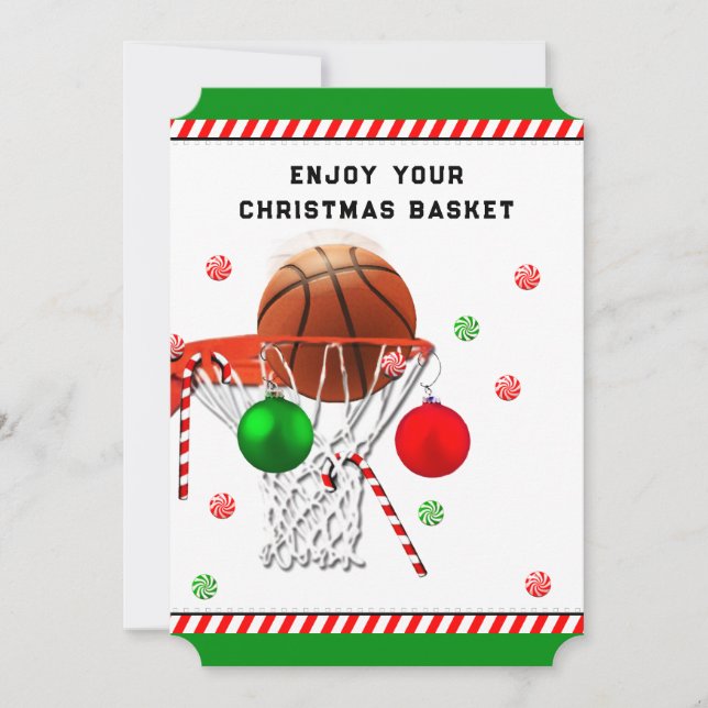 Basketboll julhelg kort (Framsida)