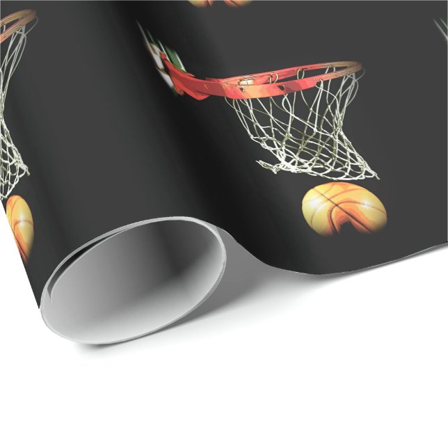 Basketboll - julklapp presentpapper (Rullad Hörn)