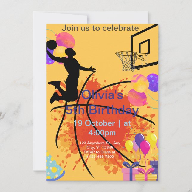 basketboll julkort (Framsida)