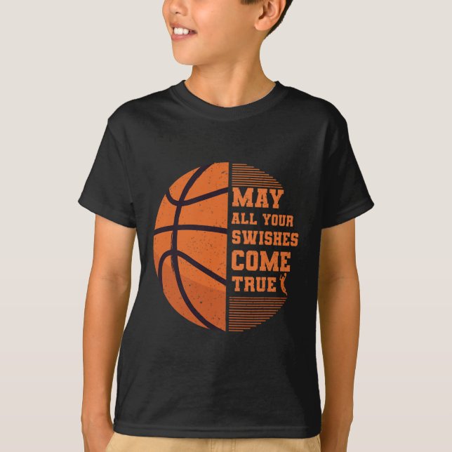 Basketboll kan alla dina Kom True College T Shirt (Framsida)